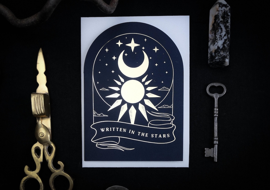 Sun and Moon Gold Foil Greeting Card | Gothic Wedding Gift Card ...