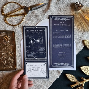 Unique Tarot Card Invitation, Personalised Invitation RSVP card for Wedding & Events image 6