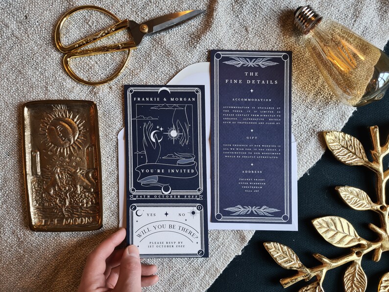 Unique Tarot Card Invitation, Personalised Invitation RSVP card for Wedding & Events image 6