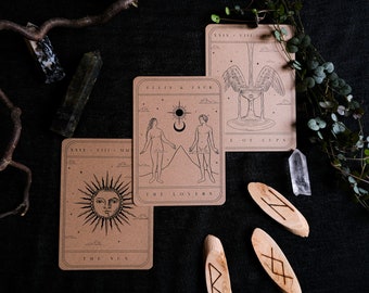 Unique Tarot Card Spread Invitation, Personalised Invitation 3 set card for Wedding & Events