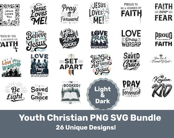 Youth Christian SVG Bundle | Bold Faith Designs, Church Camp (Digital Download)