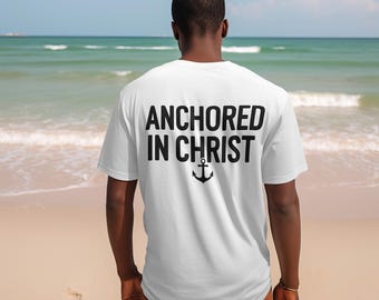 T-Shirt Design - Religiös Verankert in Christus Shirt Design Geschenk für Männer