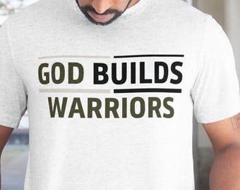 God Builds warriors Shirt Design svg png Motivationsgeschenk für Männer