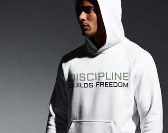 svg png Datei Motivational Discipline Builds Freiheit Shirt Design Geschenk für Männer