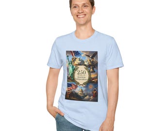 250 Years of American Independence T-Shirt | Statue of Liberty, Liberty Bell, US Flag