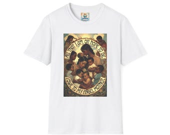 Mother's Angels Illustration T-Shirt | Vintage Religious Artwork