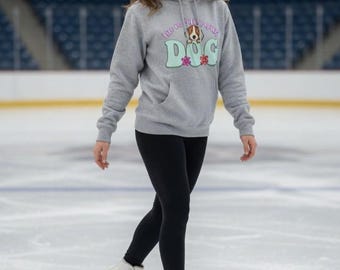 Dog Paw Flowers Hoodie | Pastel Puppy Graphic Sweatshirt