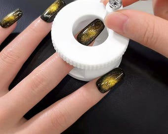 Herramienta magnética de cuentas de vidrio para decoración de uñas con efecto ojo de gato