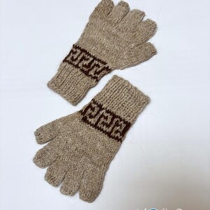 PUNA - Handwoven Fingerless Gloves | Organic Llama Wool | Kolla Artisan Made image 8
