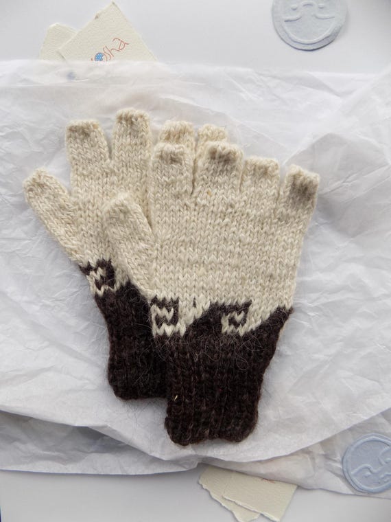 SAL - Handwoven Fingerless Gloves | Organic Llama Wool | Kolla Artisan Made