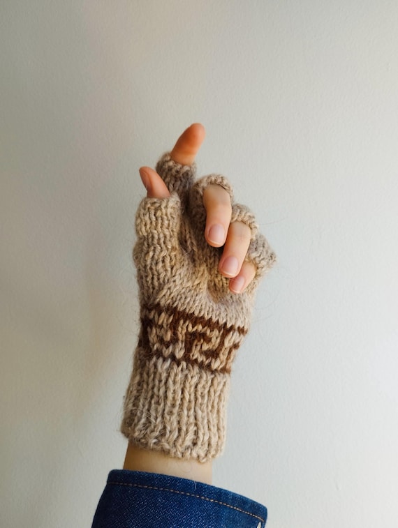 PUNA - Handwoven Fingerless Gloves | Organic Llama Wool | Kolla Artisan Made