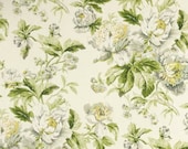 One 40 quot W x 18 quot L Custom LINED Faux Roman Shade Valance - Floral Spring - Green Yellow Grey White