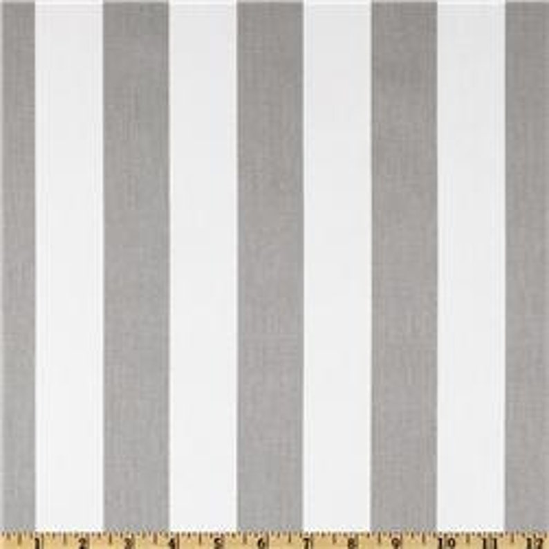 Two 96 x 50 Custom LINED Curtain Panels Rod Pockets White and Grey Stripes