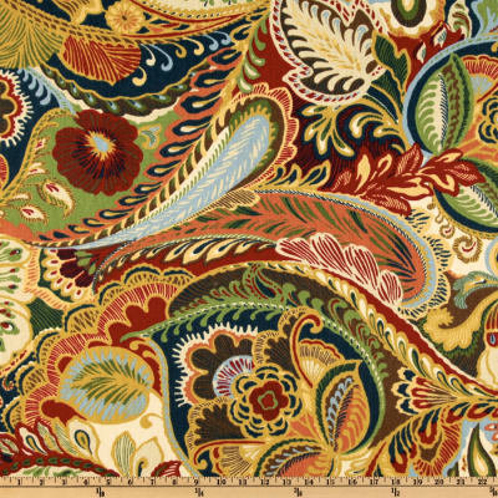 Two 26 X 26 Custom Euro Pillow Covers Floral Paisley Blue Etsy