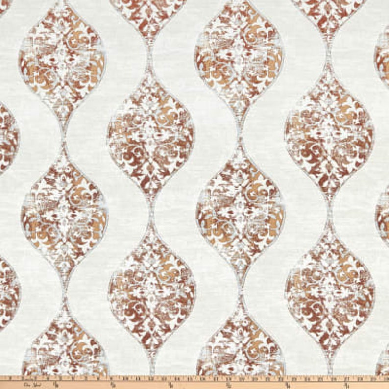 Brown Drop Abstract Clay Rod Pockets Two 96L x 50W Custom Curtain Panels