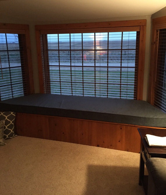 One Custom Trapezoid Bay Window Seat Cushion with Cover Etsy