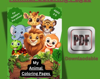 Animal Coloring Pages for Toddlers Ages 2–5