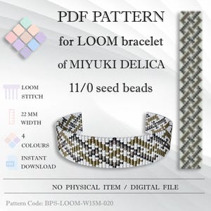 Loom Bracelet Pattern PDF – Delica 11/0 Openwork Braid Design (Digital Download)