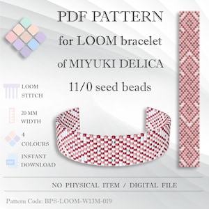 Celtic Knot Loom Bracelet Pattern PDF, Miyuki Delica Geometric Cuff (Digital Download)