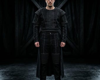 Disfraz de Boba Fett negro inspirado en el mandaloriano hecho a mano / Cosplay de cazarrecompensas de Star Wars