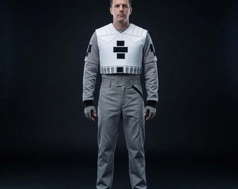 Traje de cosplay personalizado inspirado en The Mandalorian Star Wars / Traje de armadura de cazarrecompensas blanco galáctico para hombre.