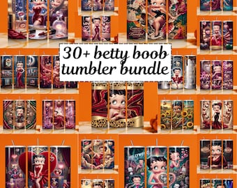 30+ Betty Girl Cartoon Tumbler PNG Bundle Designs Digital Downloads