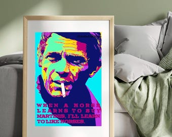 Pop Art poster of Steve Mcqueen