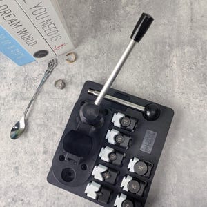 Ring Bending Tool, Spoon Ring Bending Tool, Ring Making Tool, Equipped with Ring Making Tool Hammer, Sizing Tool, Comes with Storage Tray