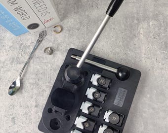 Ring Bending Tool, Spoon Ring Bending Tool, Ring Making Tool, Equipped with Ring Making Tool Hammer, Sizing Tool, Comes with Storage Tray
