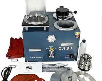 GEMKIT 2L Vacuum Casting Machine for Jewelry Making – Professional Gold & Silver Melting Furnace with Vacuum Pump