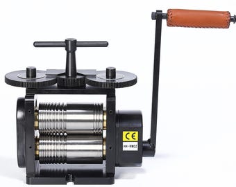 3-in-1 Jewelry Combination Rolling Mill, Wire Rolling, Square Wire Rolling, Texture Plate Compatible for Embossing, Combination Rolling Mill