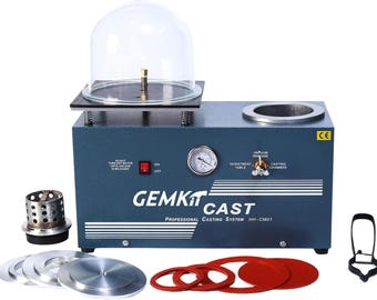 Mini Vacuum Casting Machine 2L, Professional Metal Casting Machine with 3 CFM Pump, Jewelry Casting Machine for Lost-Wax & Precious Metals
