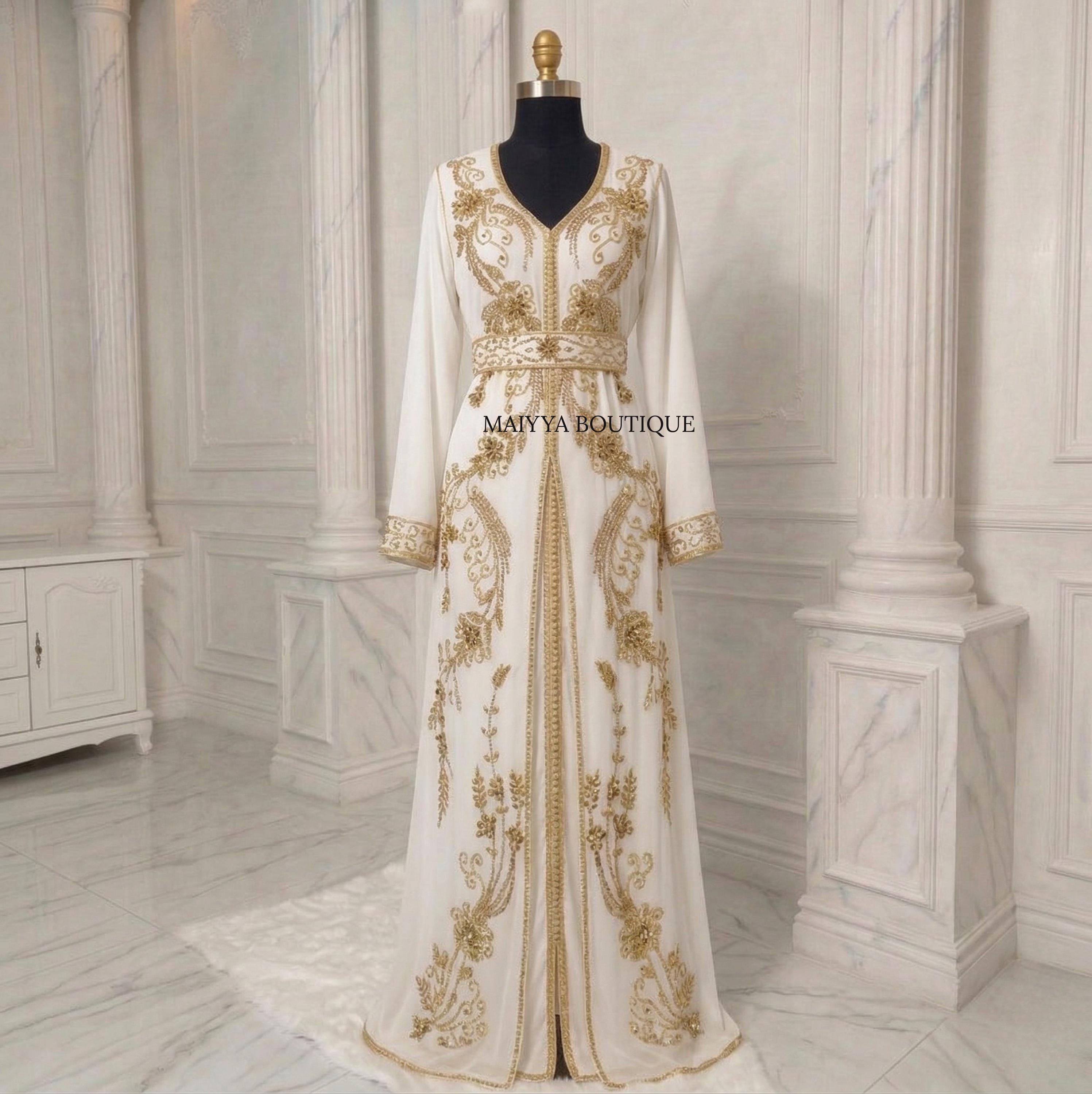 Modest White Gown Gold - Etsy