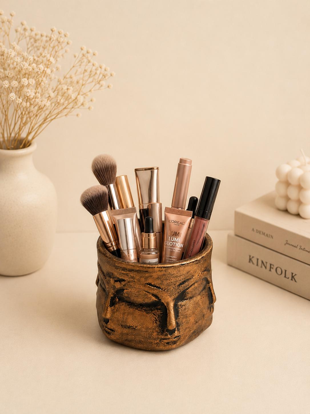 Gold Makeup Brush Holder