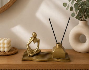 Bandeja decorativa para fragancias con cúpula de cristal, decoración de piedra hecha a mano, decoración para el hogar y el spa.