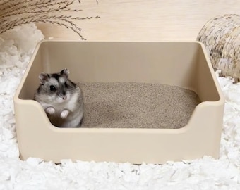 Arenero para hámster - Enriquecimiento ambiental con baño de arena natural