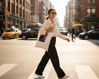 Bolsa de tela divertida: bolsa reutilizable de lona con frase, regalo ecológico.