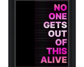 Arte de pared con citas divertidas / Impresión en lienzo enmarcado de 8 x 10 / Decoración humorística e inspiradora para el hogar y la oficina