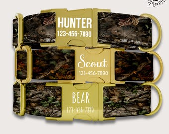 Hunting Camo Dog Collar Personalized Gifts For Dog Owner Boy Dog Camouflage Custom Matching Collar Leash Set Custom Dog Dad Gifts Idea FF-87