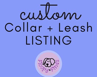 Pedido personalizado de collar y correa