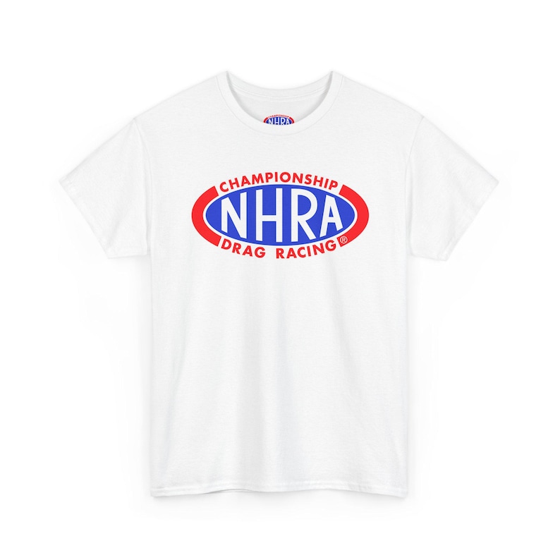 Camiseta de carreras de resistencia del campeonato NHRA / Camiseta con el logotipo de carreras White