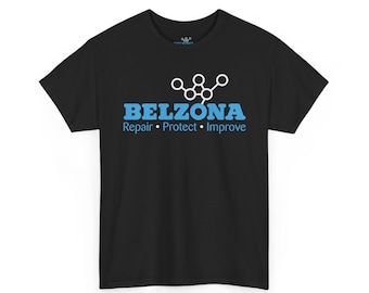 Camiseta con el logotipo de Belzona / Reparar, proteger, mejorar, camiseta de recubrimiento industrial