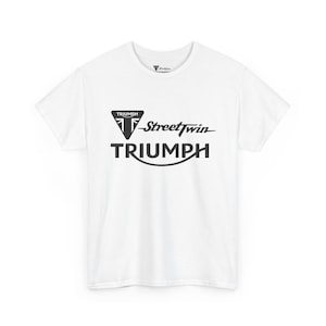 Camiseta con el logotipo de Triumph Street Twin / Camiseta de la marca de motocicletas imagen 1