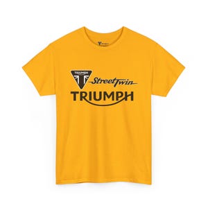 Camiseta con el logotipo de Triumph Street Twin / Camiseta de la marca de motocicletas imagen 8