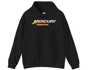 Sudadera con capucha y logotipo de Mercury Racing / Gráfico de carreras retro