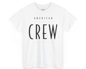 Camiseta American CREW / Camisa de cuello redondo con texto minimalista