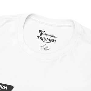 Camiseta con el logotipo de Triumph Street Twin / Camiseta de la marca de motocicletas imagen 3