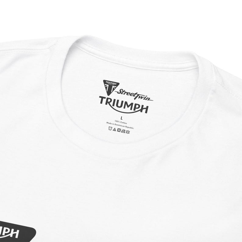 Camiseta con el logotipo de Triumph Street Twin / Camiseta de la marca de motocicletas imagen 3