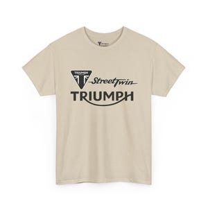 Camiseta con el logotipo de Triumph Street Twin / Camiseta de la marca de motocicletas imagen 6