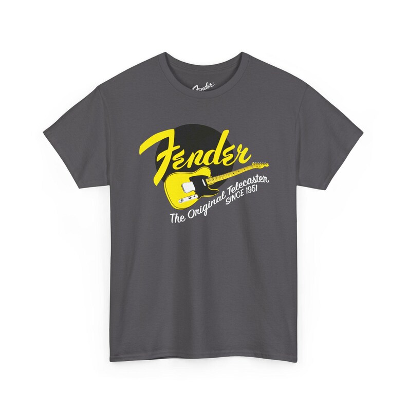 Camiseta con el logo de Fender Guitars Since 1951 / Camiseta con el logo de música vintage Charcoal